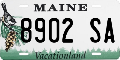 ME license plate 8902SA