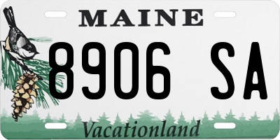 ME license plate 8906SA