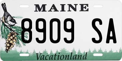 ME license plate 8909SA