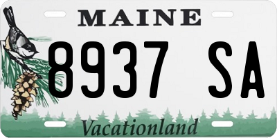 ME license plate 8937SA
