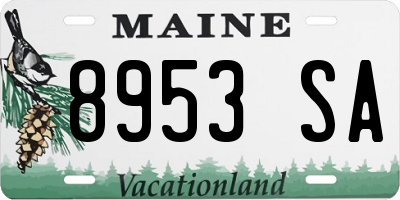 ME license plate 8953SA
