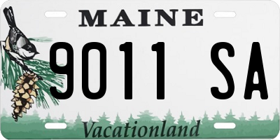 ME license plate 9011SA