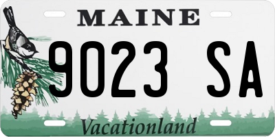 ME license plate 9023SA