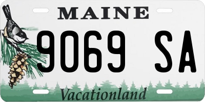 ME license plate 9069SA