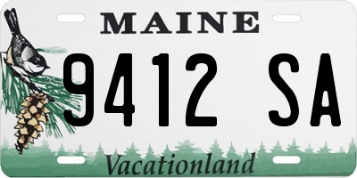 ME license plate 9412SA