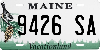 ME license plate 9426SA