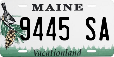 ME license plate 9445SA