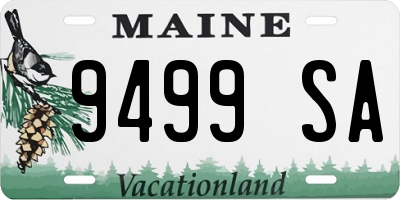 ME license plate 9499SA