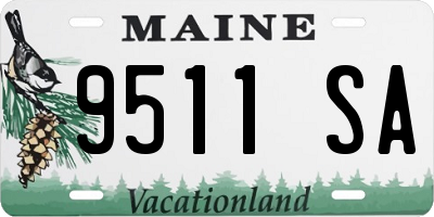 ME license plate 9511SA