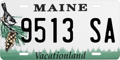 ME license plate 9513SA