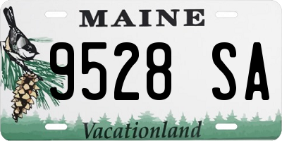 ME license plate 9528SA