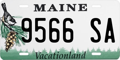 ME license plate 9566SA