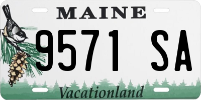 ME license plate 9571SA