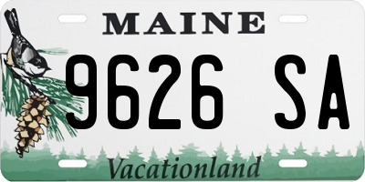 ME license plate 9626SA