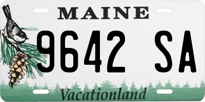 ME license plate 9642SA