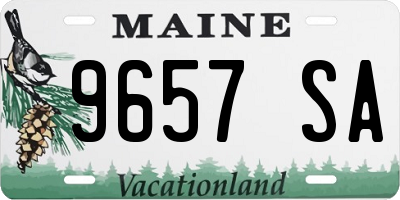ME license plate 9657SA