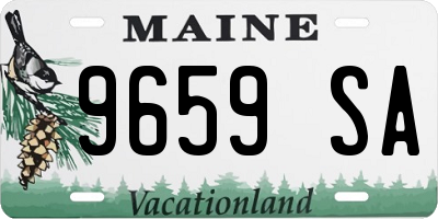 ME license plate 9659SA
