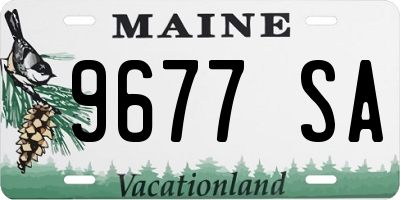 ME license plate 9677SA