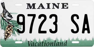 ME license plate 9723SA