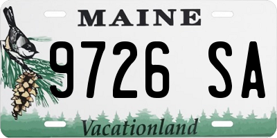 ME license plate 9726SA