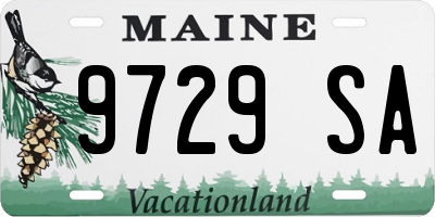 ME license plate 9729SA