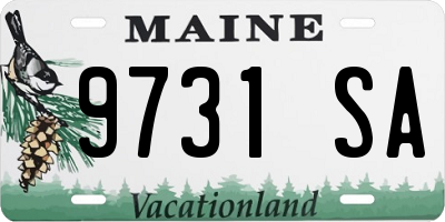 ME license plate 9731SA