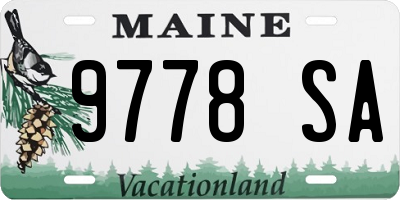 ME license plate 9778SA