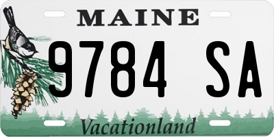 ME license plate 9784SA