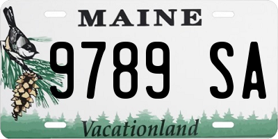 ME license plate 9789SA