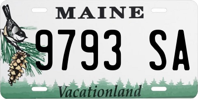 ME license plate 9793SA
