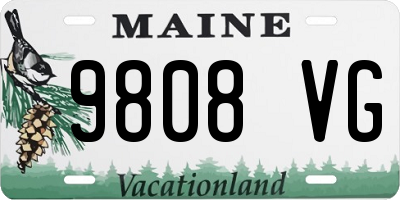 ME license plate 9808VG