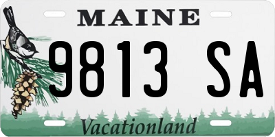 ME license plate 9813SA