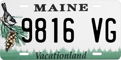 ME license plate 9816VG