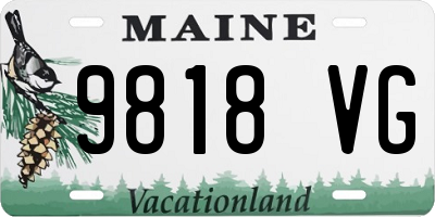 ME license plate 9818VG