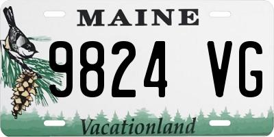 ME license plate 9824VG