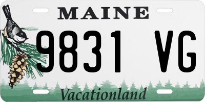 ME license plate 9831VG