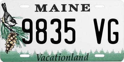 ME license plate 9835VG