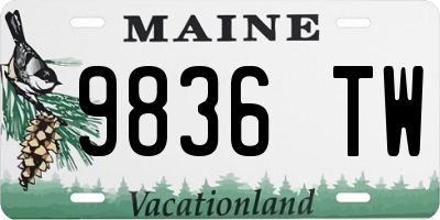 ME license plate 9836TW