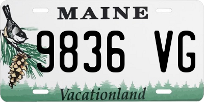 ME license plate 9836VG