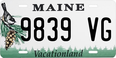 ME license plate 9839VG