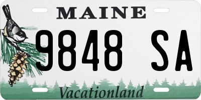 ME license plate 9848SA