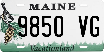 ME license plate 9850VG