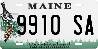 ME license plate 9910SA