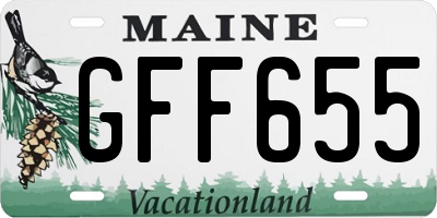 ME license plate GFF655