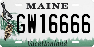 ME license plate GW16666