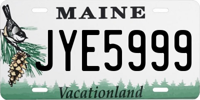 ME license plate JYE5999
