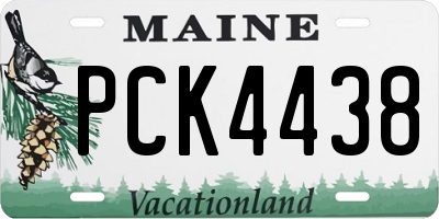 ME license plate PCK4438
