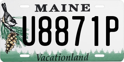 ME license plate U8871P