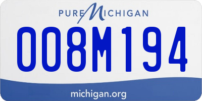 MI license plate 008M194