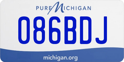 MI license plate 086BDJ